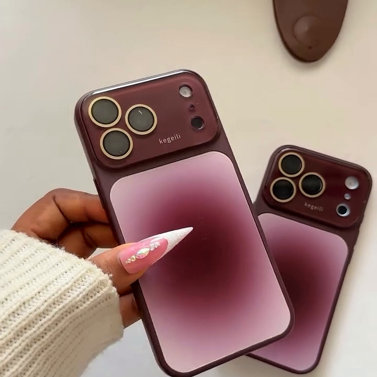 Burgundy Gradient Mirror Finish Case