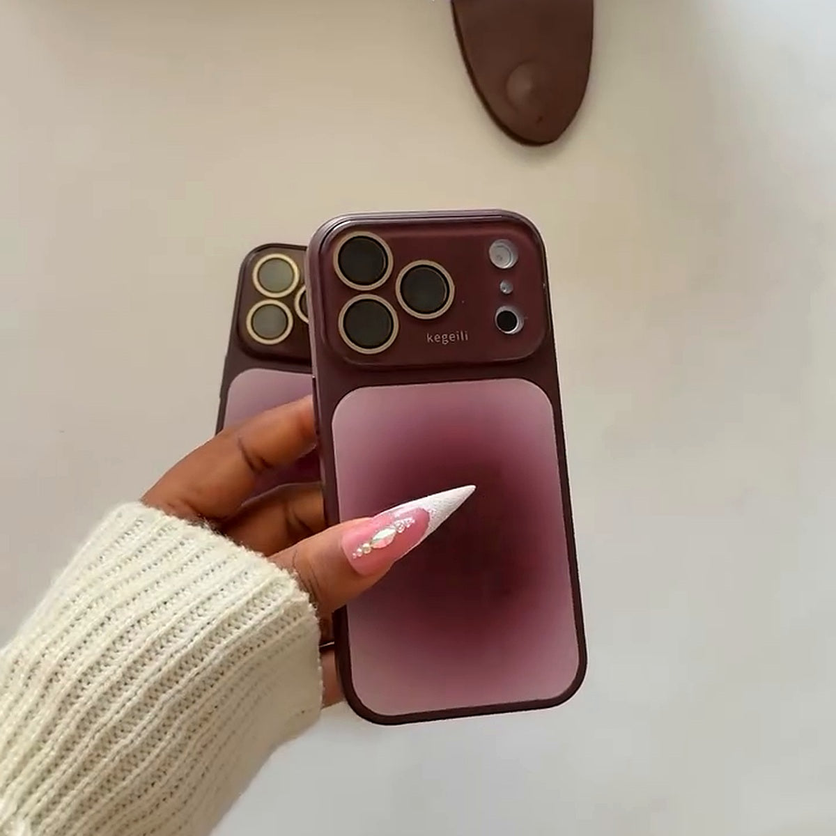 Burgundy Gradient Mirror Finish Case