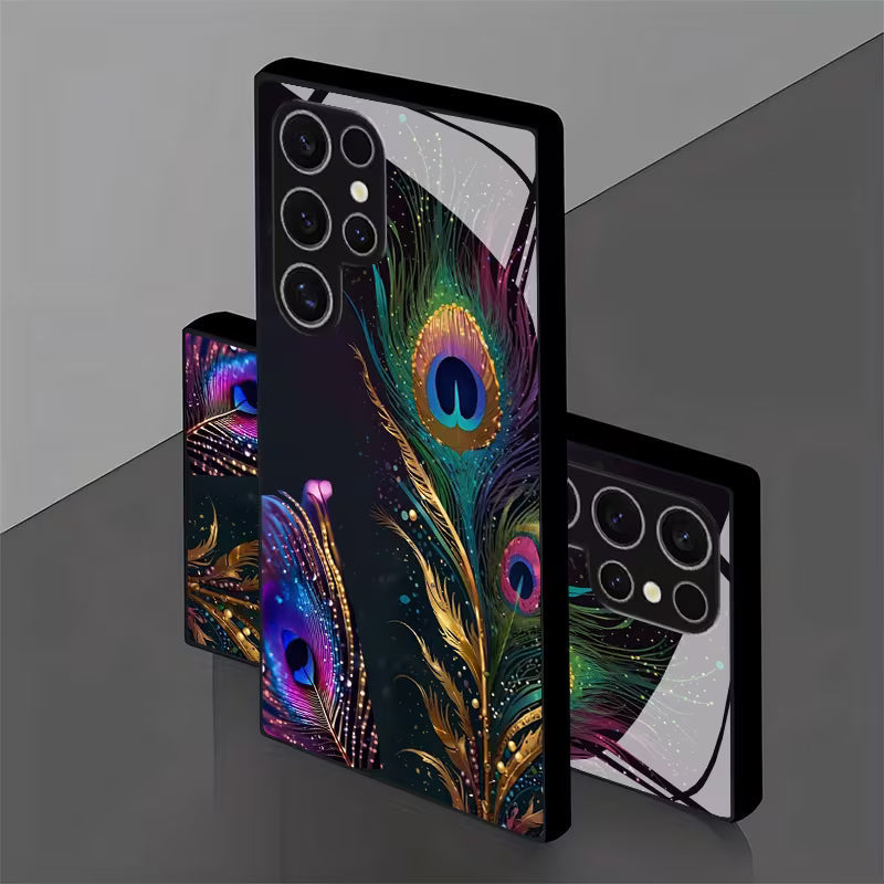 Royal Peacock Feather Case